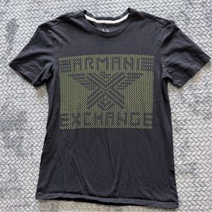 Armani Exchange Black Dot Matrix Logo Graphic T-Shirt size XS
